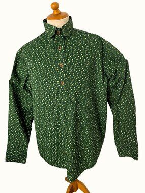 Vintage 90s Knott's Berry Farm Mens XL  Fits M Cotton Floral Shirt NOS Made USA